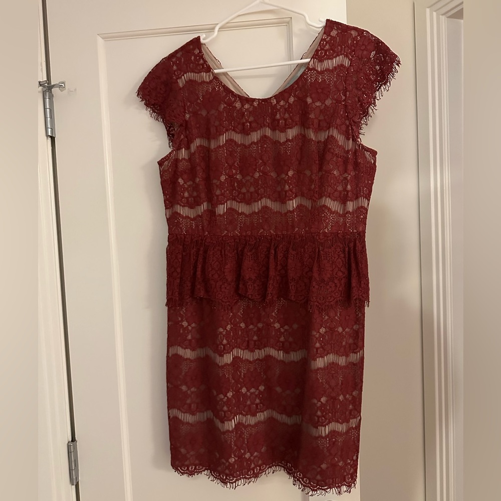 Anthropologie Maeve Elsa Red Dress